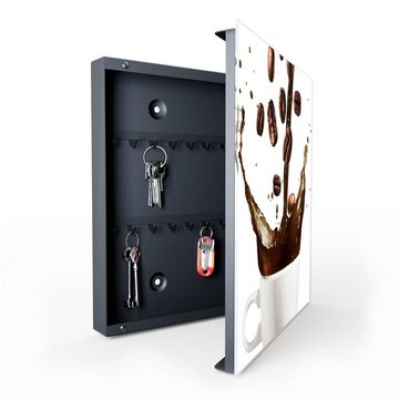Primedeco Schlüsselkasten Magnetpinnwand mit Glasfront Splash aus Tasse (1 St)