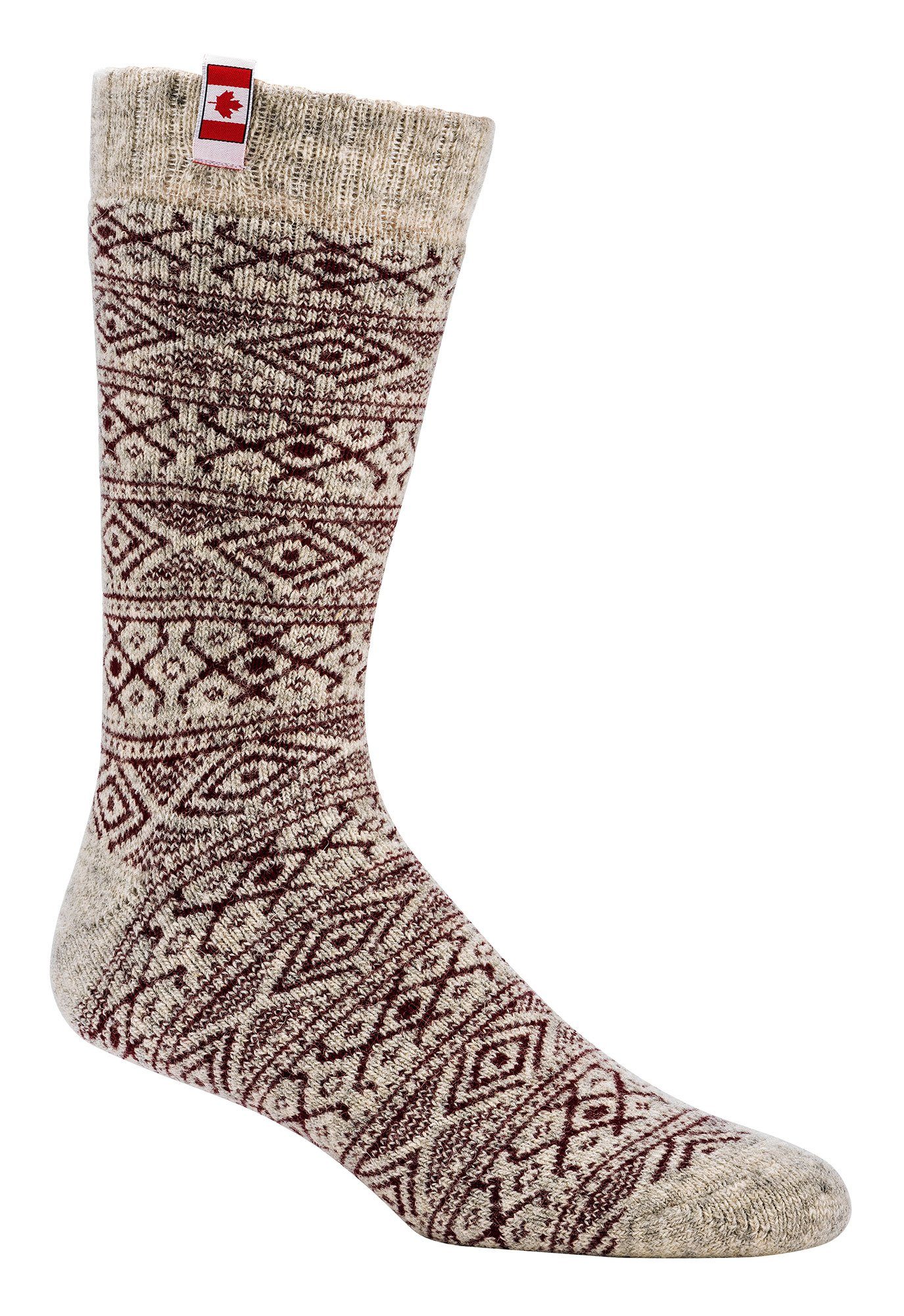 TippTexx 24 Thermosocken 2 Paar Unisex Canadian Socks, THERMO-Wollsocken mit 80% Schafwolle Rot