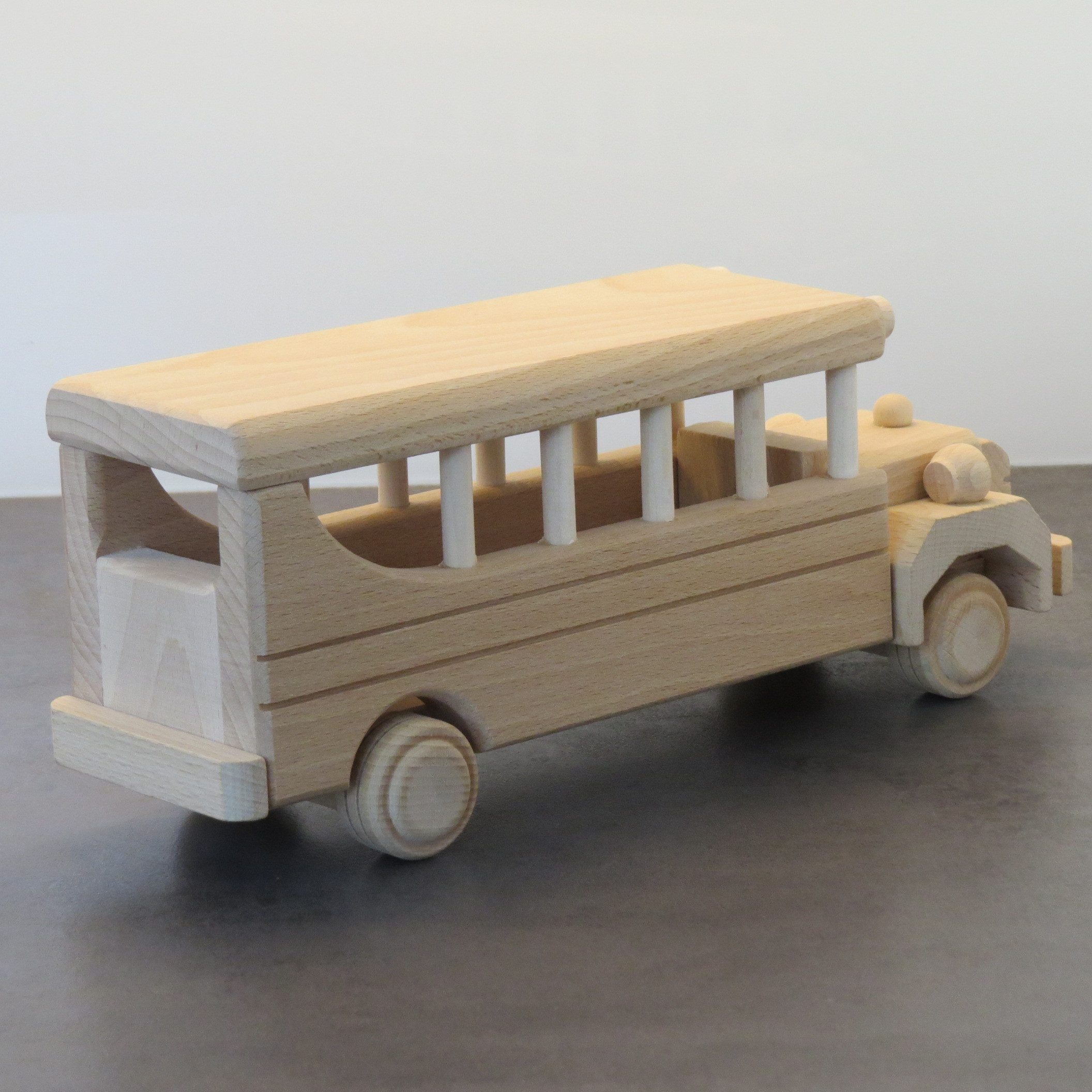 Holzprodukte Spielzeug-Bus Bus Schulbus Oldtimer Reisebus Omnibus Modellbus Fernbus Holz groß