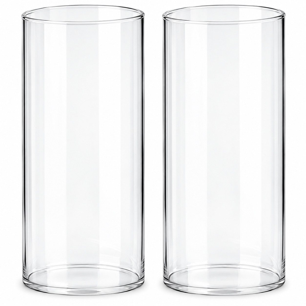 Sendez Windlicht 2 x Glaszylinder ohne Boden H:20cm Ø10cm Windgläser (2 St)