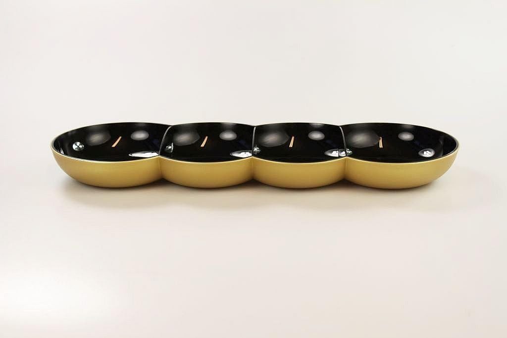 TUPPERWARE Servierschale Tupperware Allegra Perle in schwarz / gold