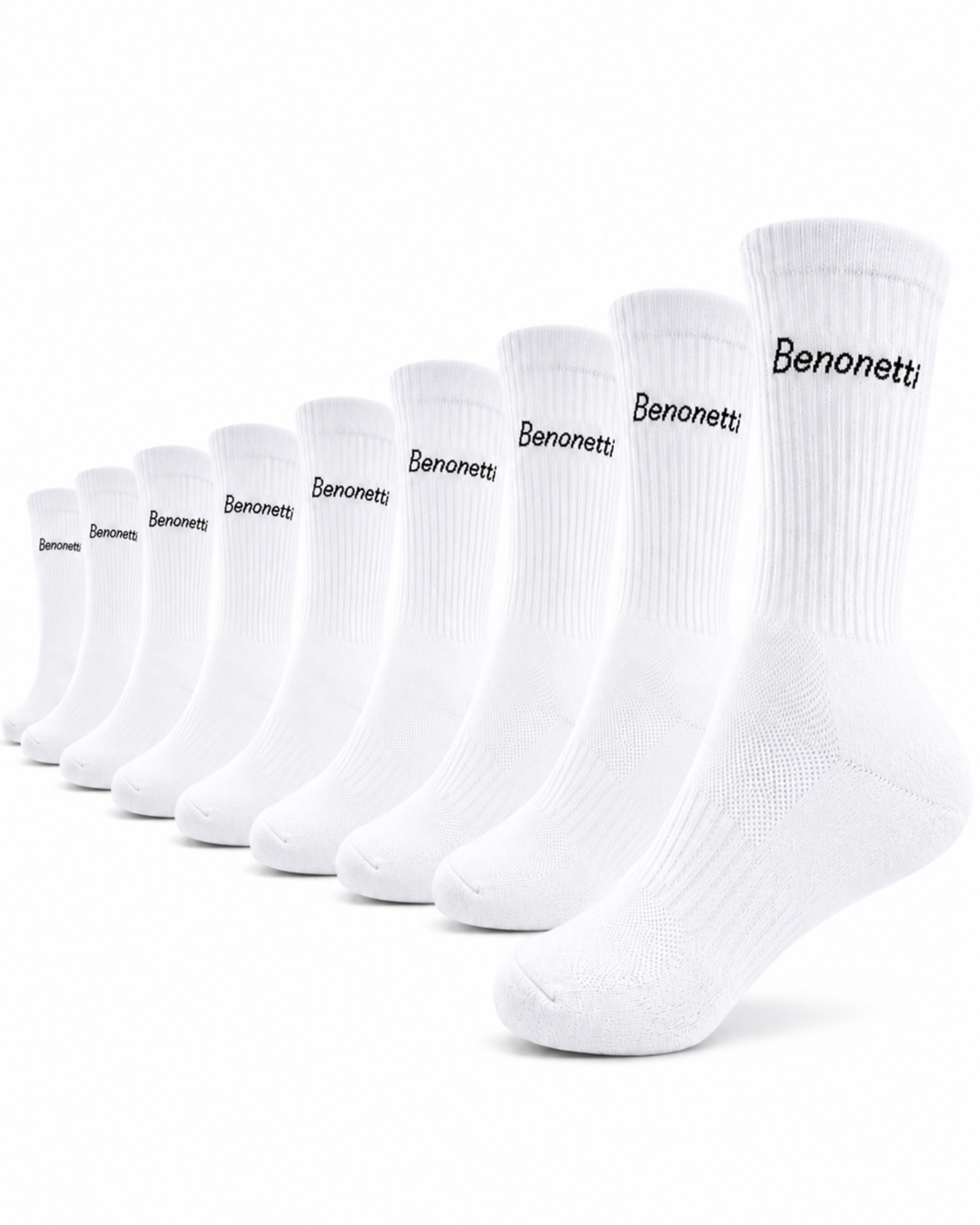 Benonetti Tennissocken für Damen und Herren – Bequeme Sport&Laufsocken (9-Paar) Robust & Langlebig - Optimale Kompression - verursacht keine Blasen