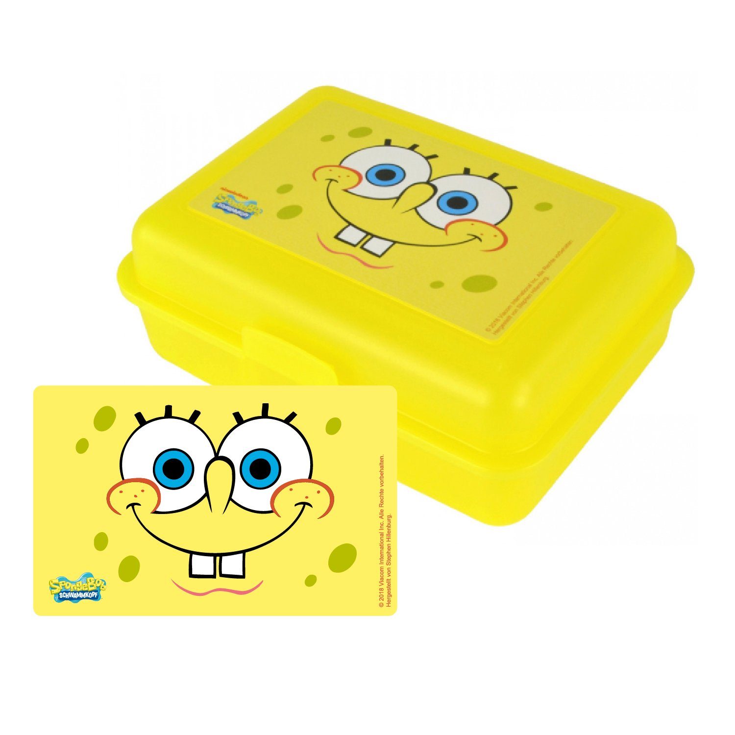 United Labels® Lunchbox Spongebob Schwammkopf Brotdose Lunchbox mit Trennwand, Kunststoff (PP) | Lunchboxen