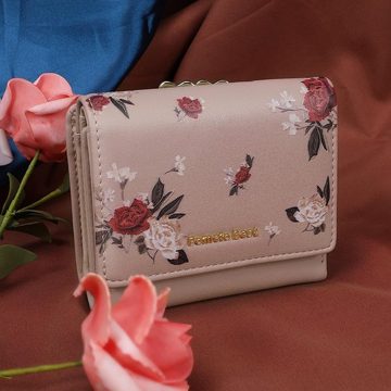 Pomelo Best Geldbörse Damen Geldbeutel Geld Beutel Portemonnaie Portmonee Weich Leder Kurz (Frauen Handtasche Ledergeldbörse Brieftasche mit 6 Kartenfächer, Slim Wallet, Kreditkartenetui, Kartenetui, Kartenhalter), NFC RFID-Schutz mit Münzfach 9,2 x 12 x 3,3 cm