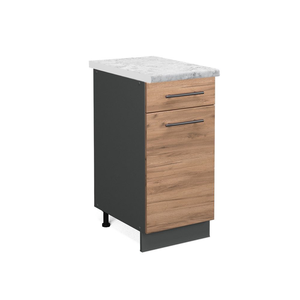 Vicco Unterschrank Fame-Line, Goldkraft Eiche/Anthrazit, 40 günstig online kaufen
