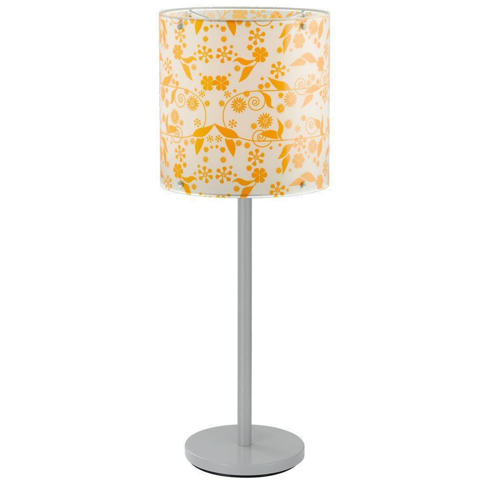 etc-shop Außen-Tischleuchte, Leuchtmittel nicht inklusive, Tisch Muster Leuchte Lampe Beistell Beleuchtung Blumen Elegante