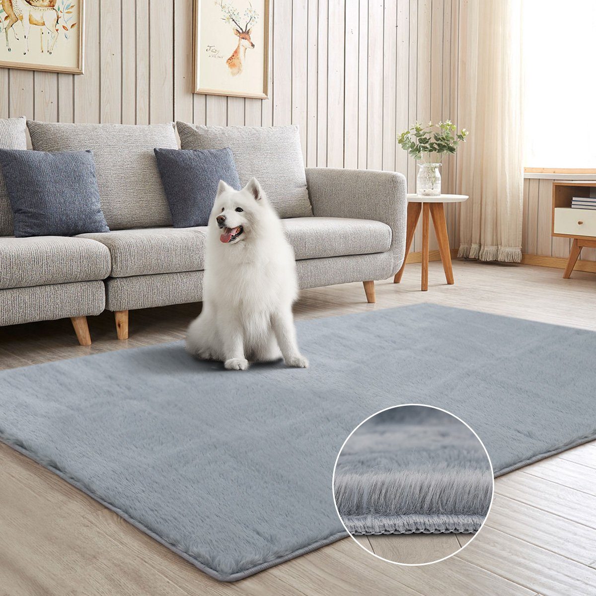 Hochflor-Teppich Teppich Wohnzimmer, Shaggy Rugs, Verschiedene Größen verfügbar, MULISOFT, rechteckig - 60 x 90 cm, Höhe: 30 mm, Teppich 60 x 90 cm