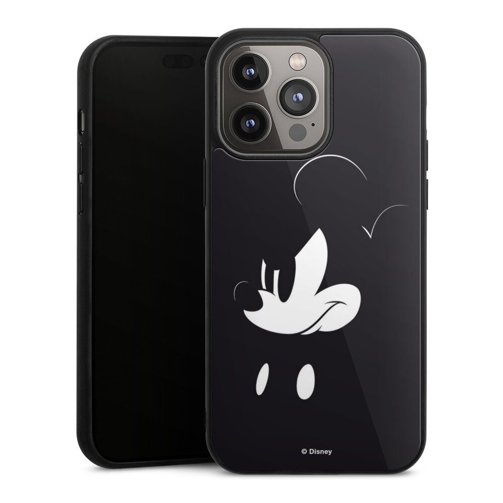 DeinDesign Handyhülle Mickey Mouse Offizielles Lizenzprodukt Disney Mickey Mouse - Mad, Apple iPhone 14 Pro Max Gallery Case Glas Hülle