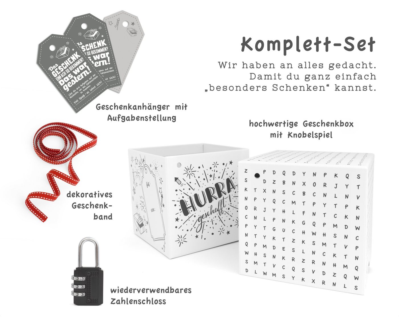 Thumbnail - SURPRISA Geschenkbox Rätselbox, Personalisierte Geschenkideen / Das Geschenk einfach so - war gestern!