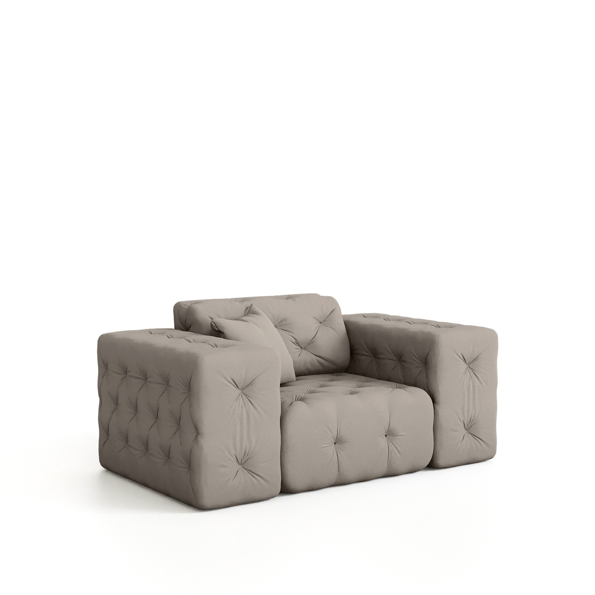 Fun Möbel Sessel Sessel CHANTAL in Stoff Opera Velvet (Designersessel Chantal incl. 1 Zierkissen)