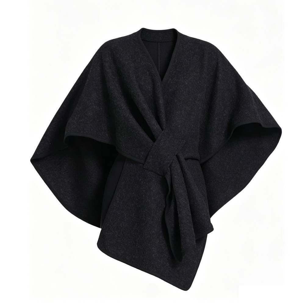 Blusmart Strickponcho Damen Strick Poncho Cape (V-Ausschnitt, Einheitsgröße, Warm Umhang Überwurf) Für Herbst Winter Frühling, Unifarben
