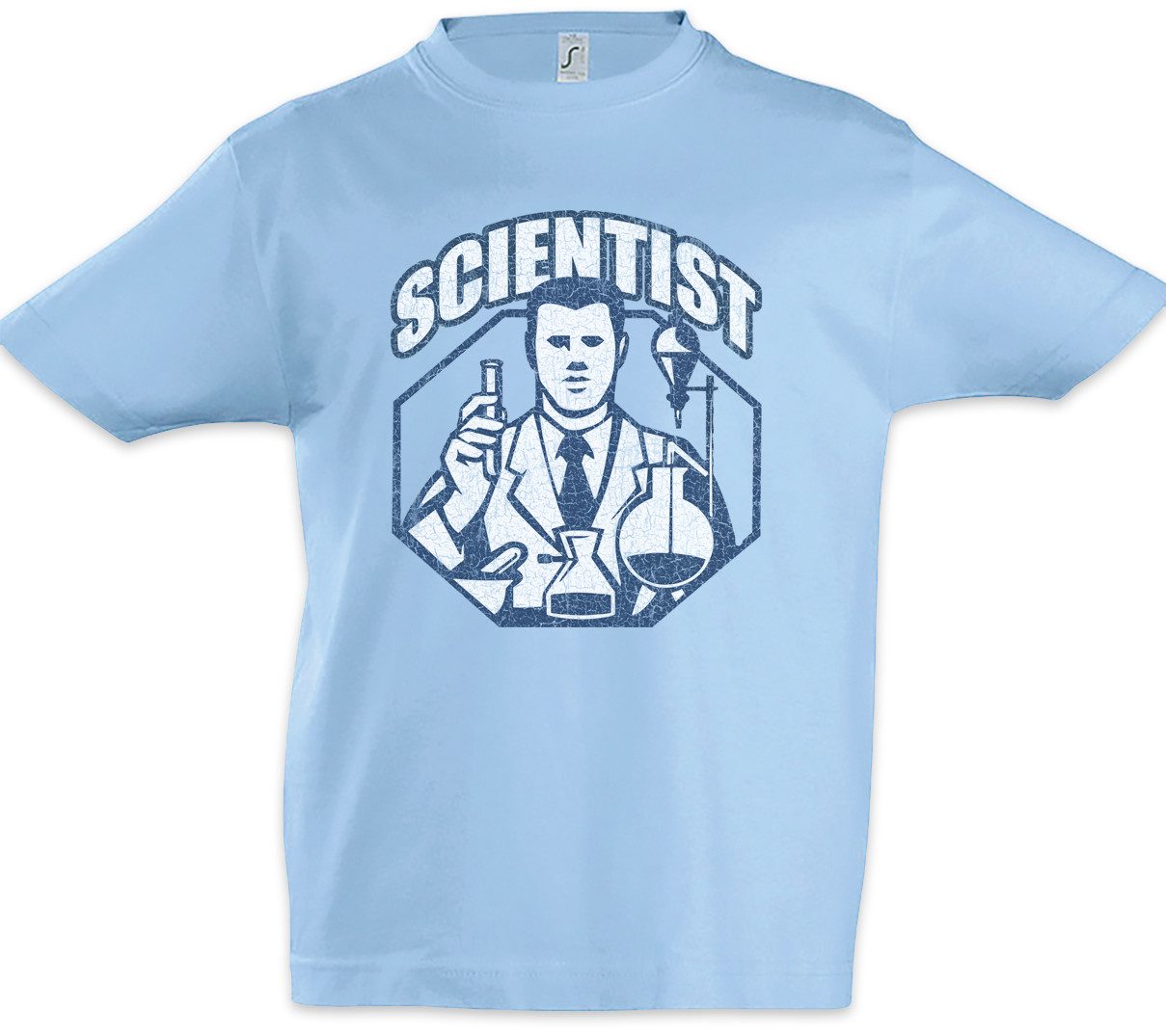 Print-Shirt Scientist III Kinder T-Shirt Wissenschaft Wissenschaftler Professor