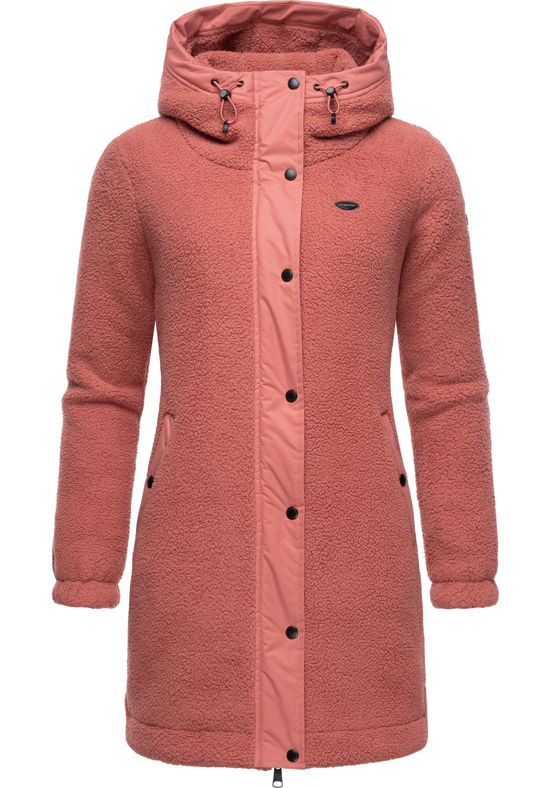 Ragwear Outdoorjacke Cousy flauschige Übergangsjacke mit Teddyfell und Kapuze