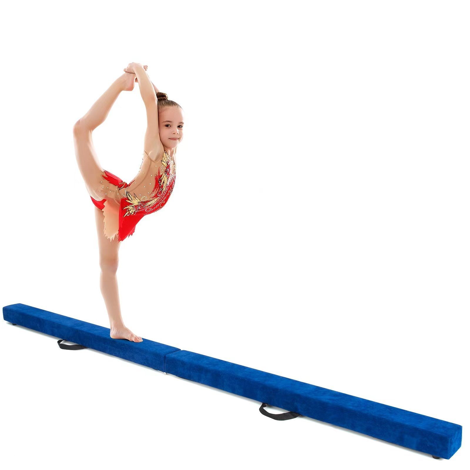 COSTWAY Balancetrainer 210 cm Schwebebalken, mit Tragegriffen