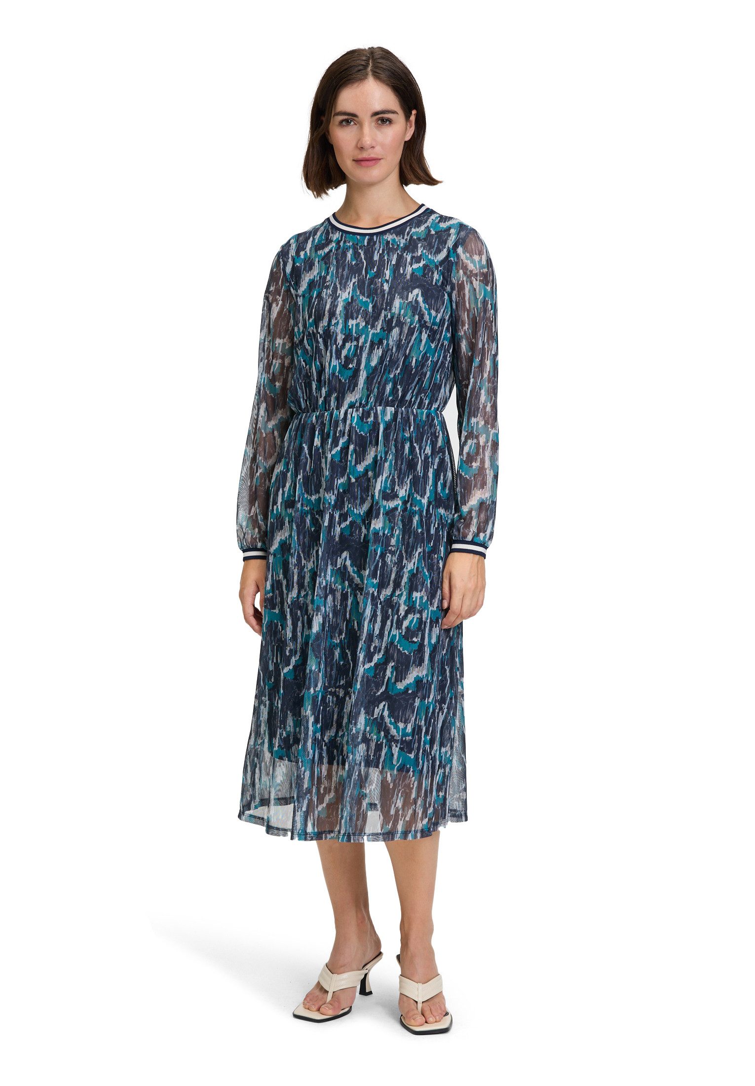 Druckkleid Betty & Co Damen Casual-Kleid mit Rundhalsausschnitt