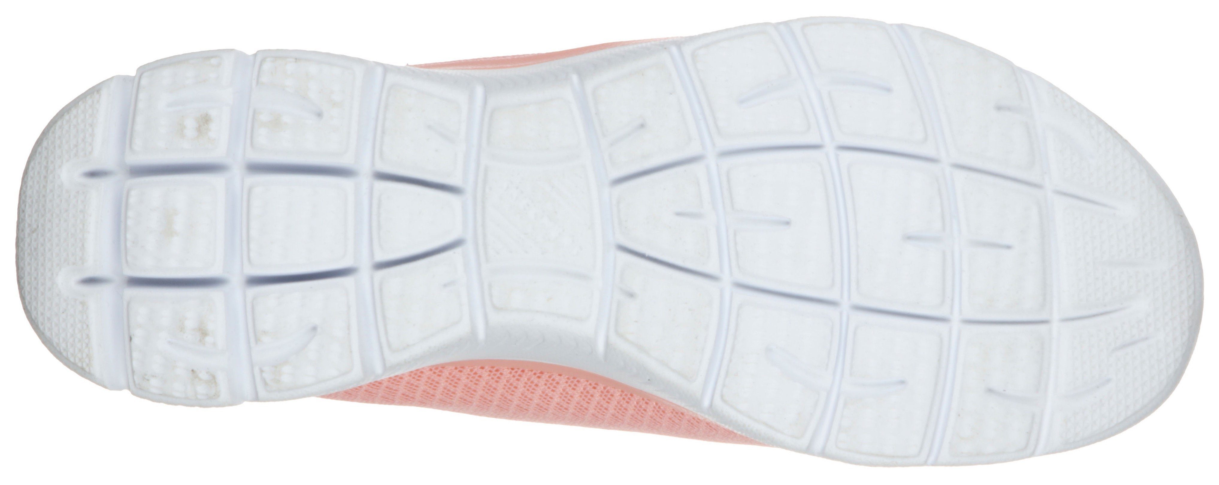 dezenten Slip-On Skechers rosa Sneaker SUMMITS Kontrast-Details mit