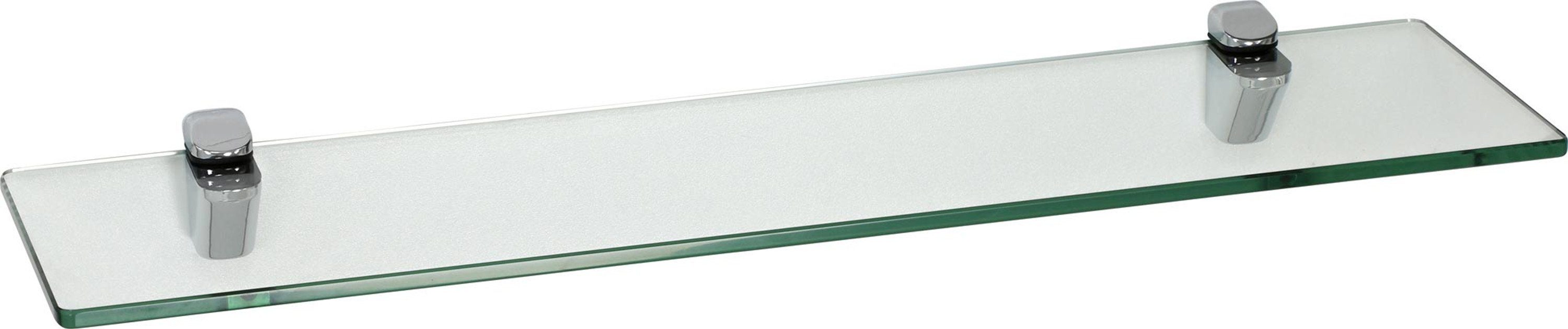 ib style Wandregal Glasregal 10mm klar 40 x 15 cm + Clip CUCALE Verchromt, Glasboden aus ESG-Sicherheitsglas - Wandregal
