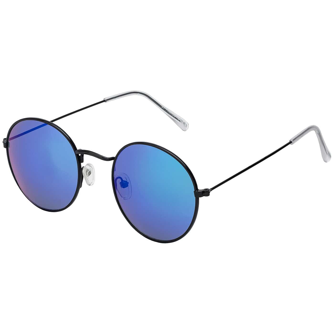 BEZLIT Eyewear Retrosonnenbrille Rund Form Verspiegelt Damen Herren Sonnenbrille (1-St) mit orange, blau, hellrot, lila, grün und roten Linsen