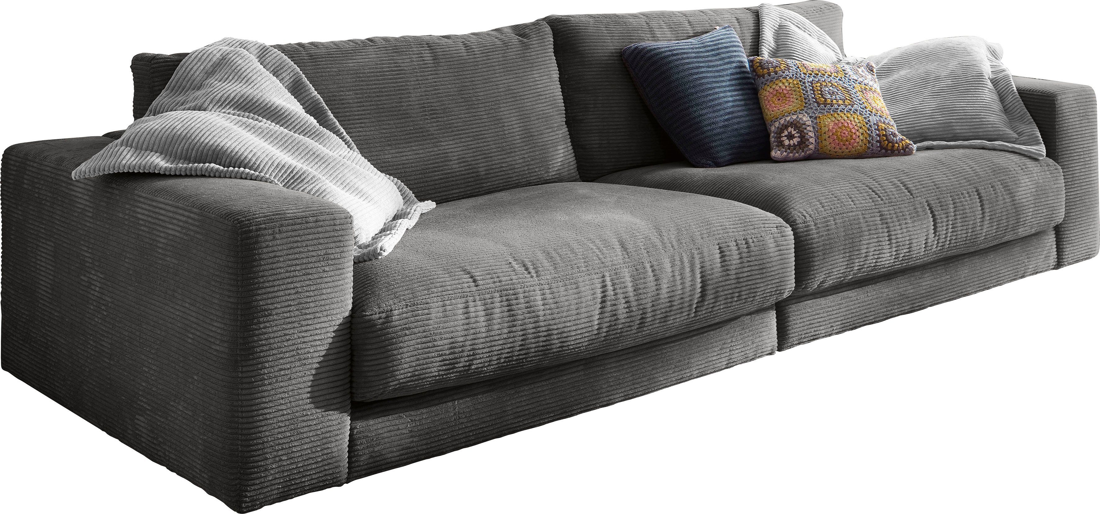 3C Candy Big-Sofa Enisa, legere Polsterung B/T/H: 290/127/85 cm, Zeitloses und stylisches Loungemöbel, in Fein- und Breitcord