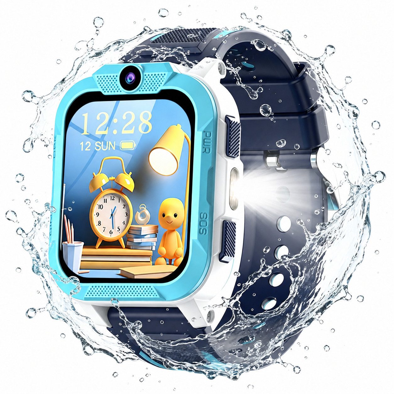 blackview Kinderuhr 2026 mit GPS und Telefon, Kamera-Funktion, Videoanruf Smartwatch, 1,85", GPS+LBS+WiFi, IP68, Knips-Freunde, Perfekte Geschenk für Kinder