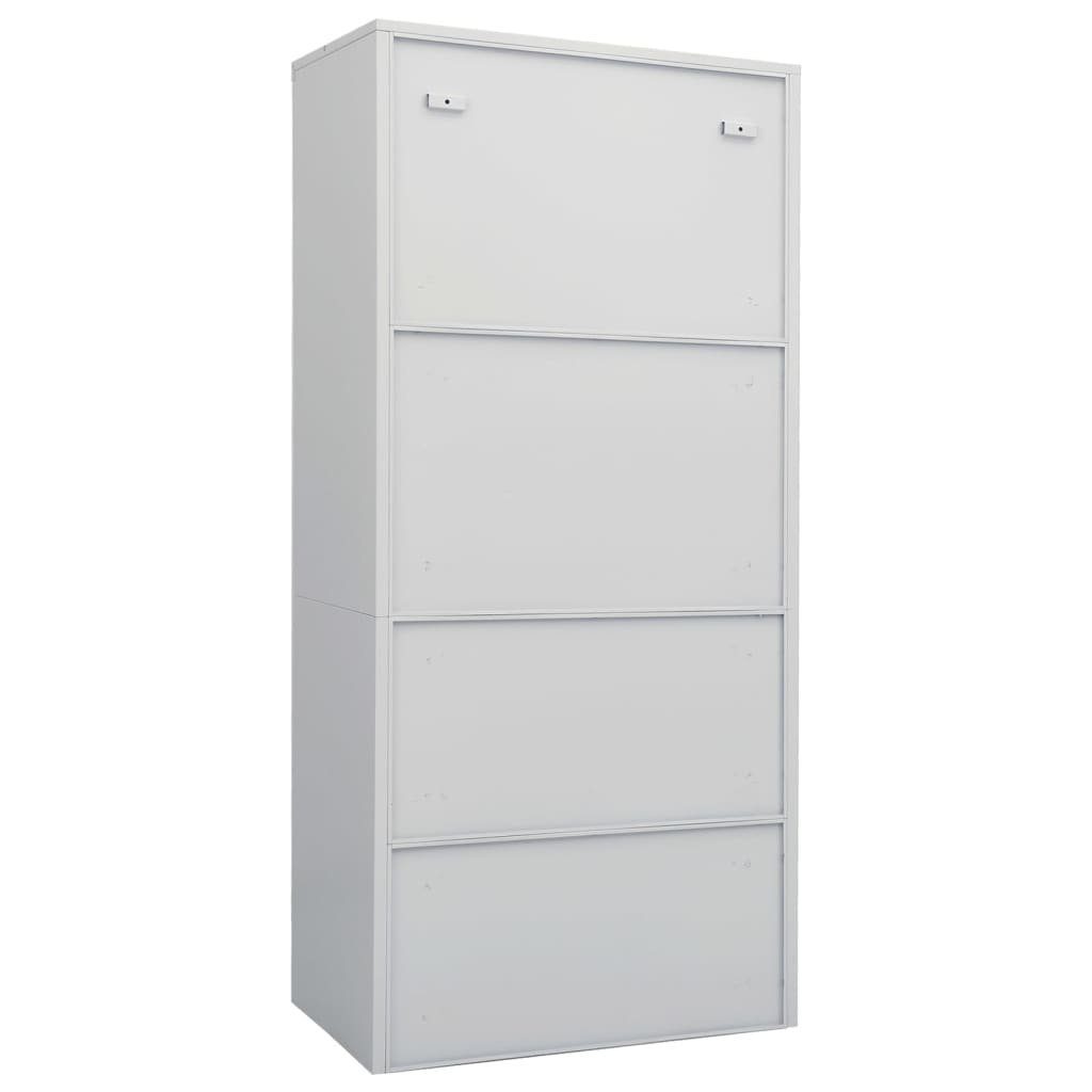 vidaXL Stahl Kleiderschrank Hellgrau Kleiderschrank cm (1-St) 80x50x180