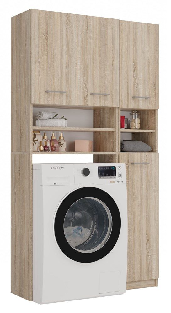 MAGOWA Waschmaschinenumbauschrank Badezimmer-Schrank-Set – Säulenregal + Wa günstig online kaufen