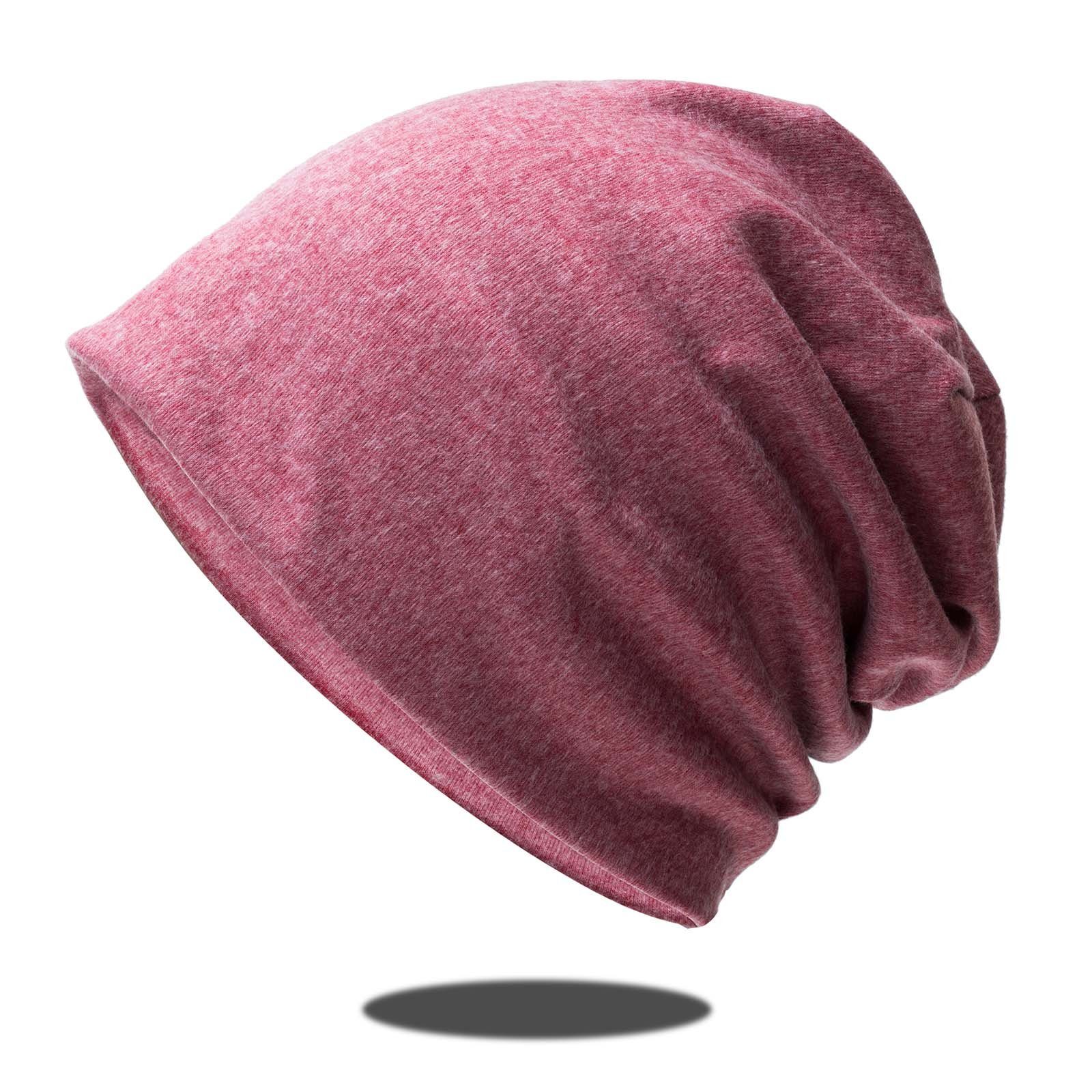 Klassische Oversize-Mütze Slouch (1-St) MAGICSHE Beanie Beanie rot Rosa