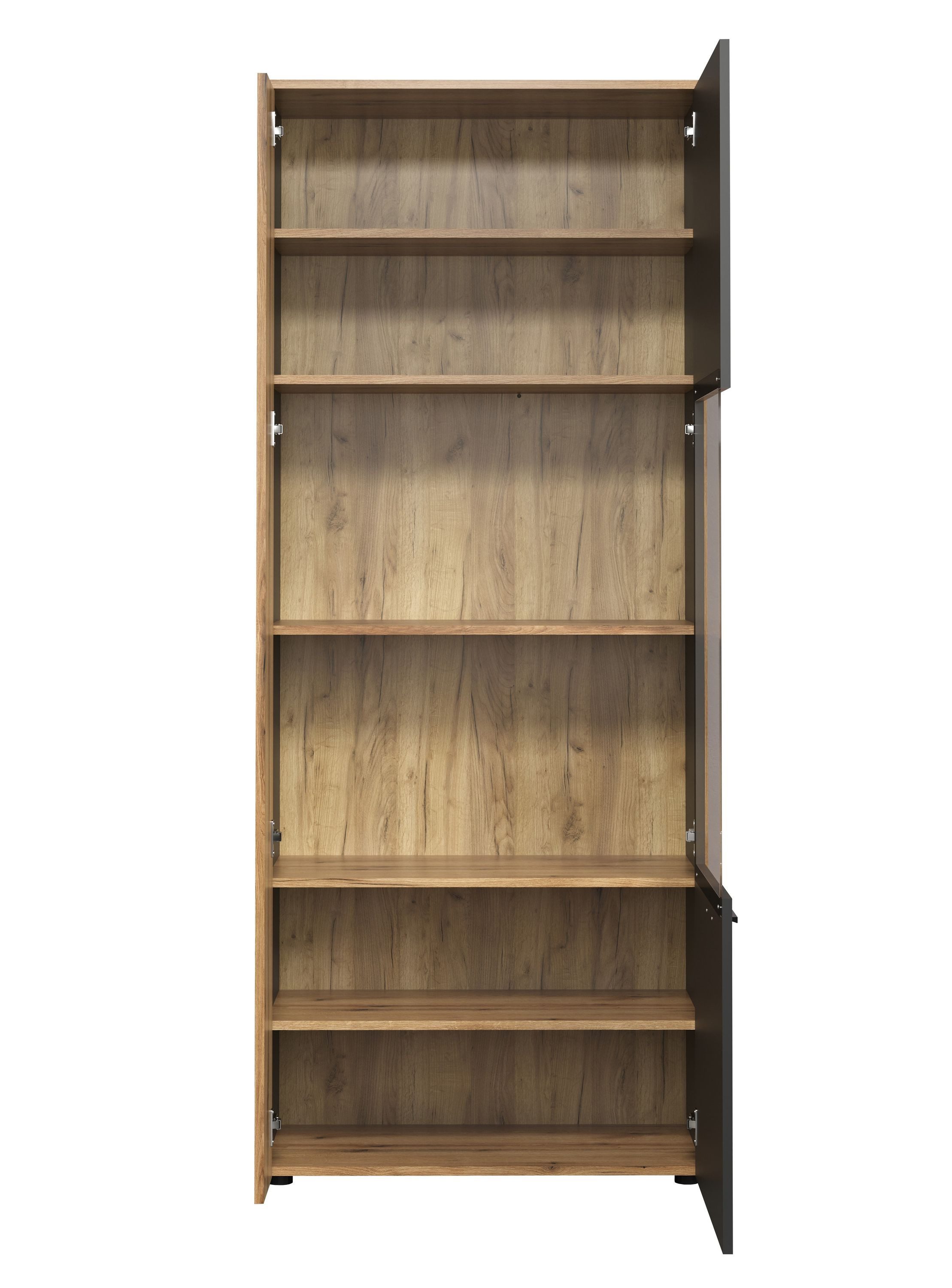 trendteam Vitrine (Vitrine) Vitrinenschrank Hochschrank 80 x 195 x 42 cm