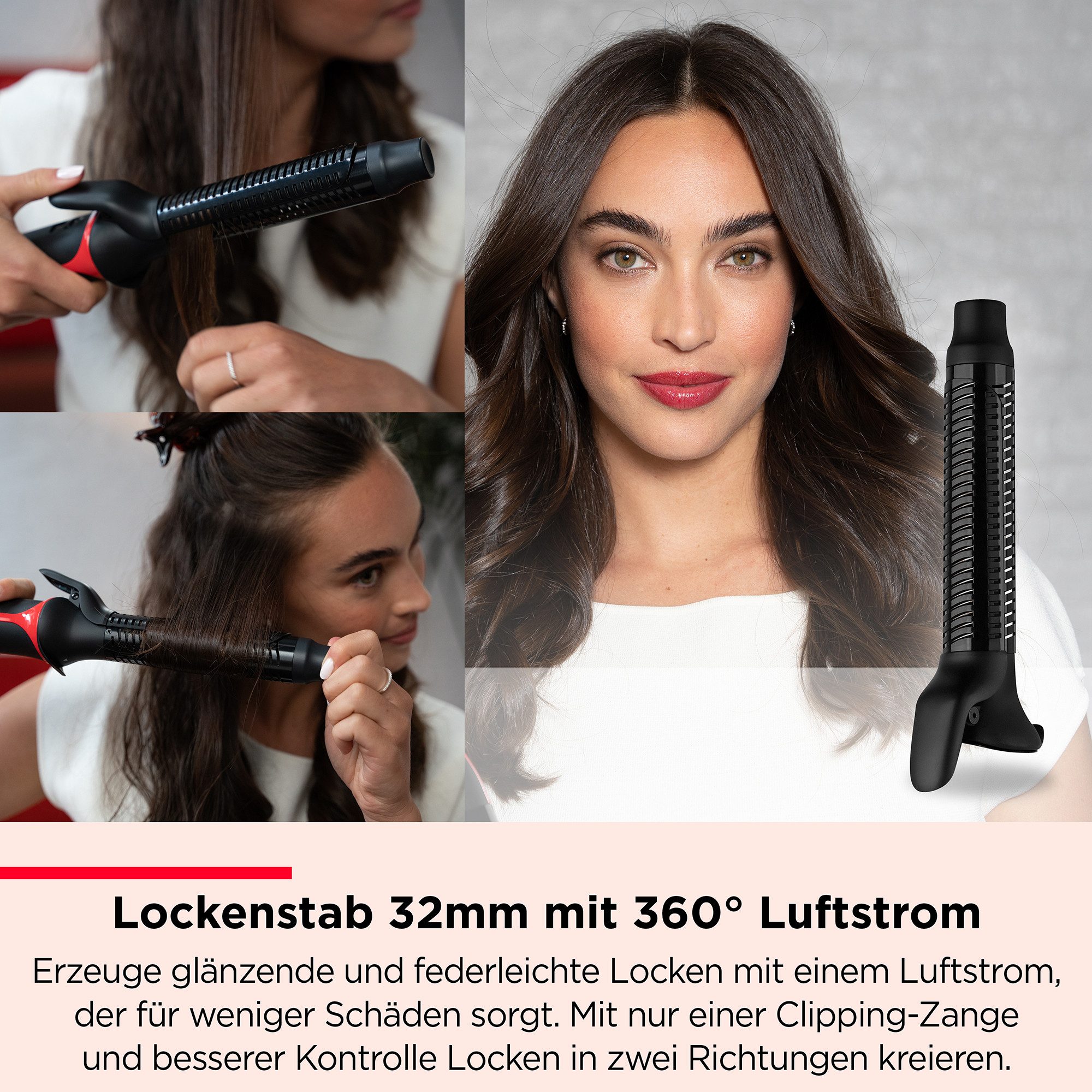 Revlon Multihaarstyler ONE-STEP™ Air Styler 5-in-1 mit Revlon Original-Kopf - RVDR5371E, Unbegrenzte Frisiermöglichkeiten dank 5 hochwertigen Stylingköpfen schwarz