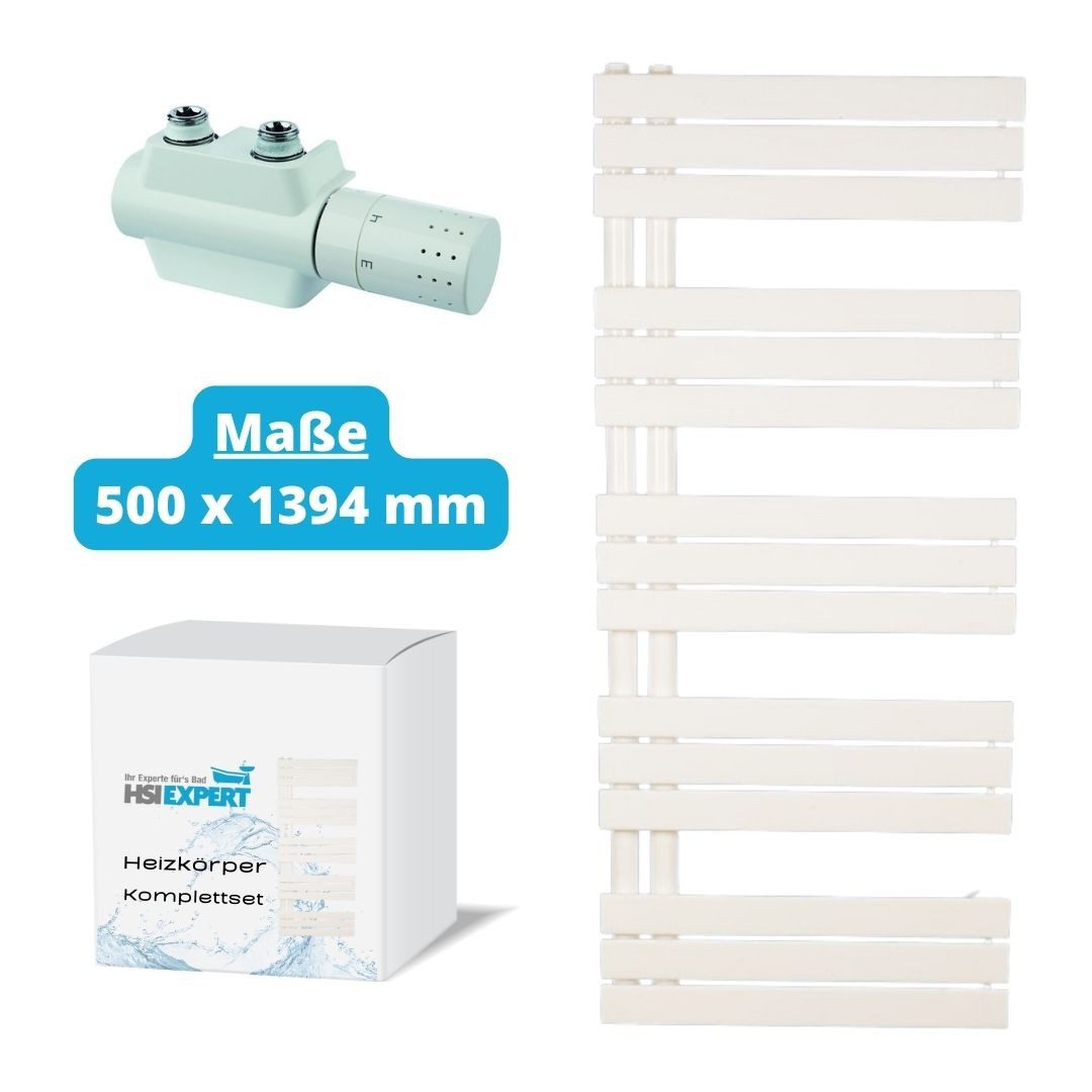 HGMBAD Heizkörper Heizkörper Wandheizung Weiß 500 x 1394 mm, Glatte Oberfläche
