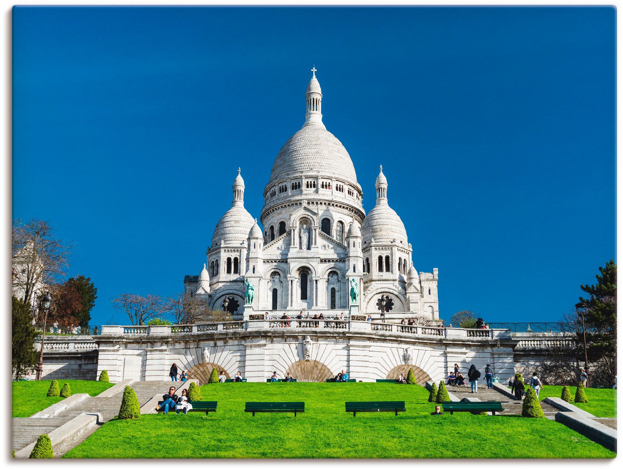 Artland Wandbild Paris Sacre Coeur, Gebäude (1 St), als Alubild,  Leinwandbild, Wandaufkleber oder Poster in versch. Größen