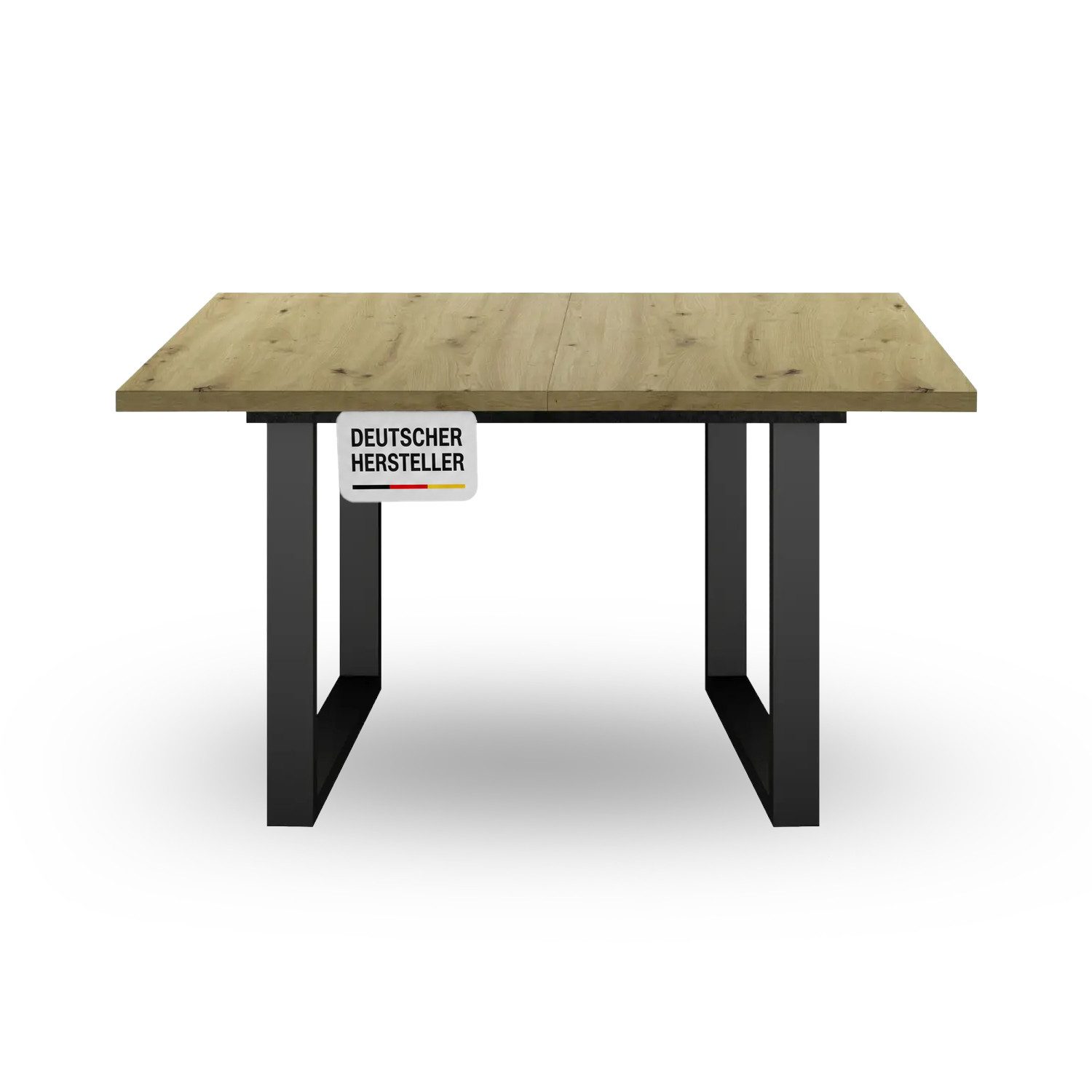 Storado Esstisch Big System Metall U 140–210×90cm, Esszimmertisch, Stabiles U-Gestell für einen sicheren Stand