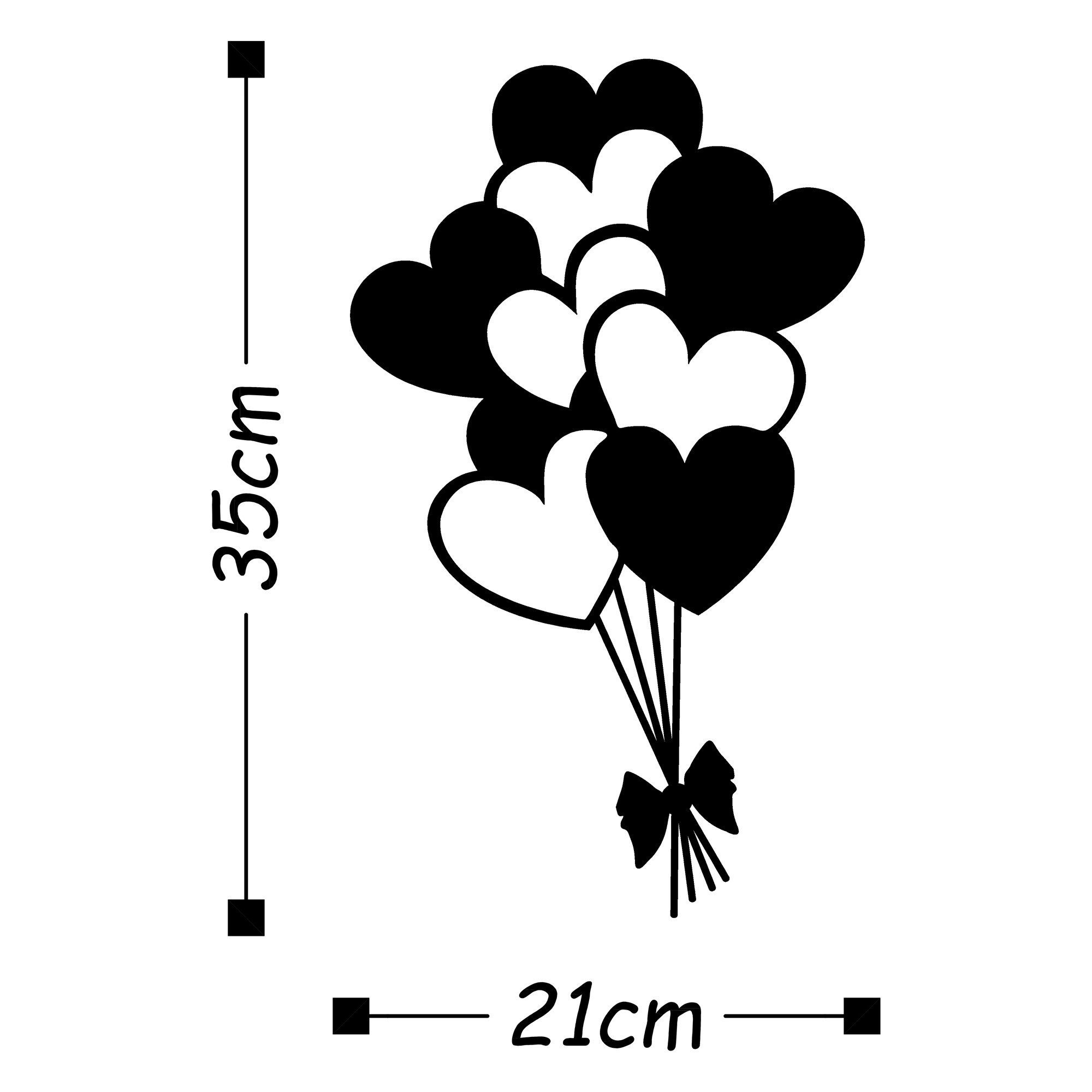 x TNL1421, Wanddekoobjekt 35 Wallity 100% 21 Metall Schwarz, cm,