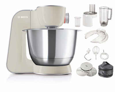 BOSCH Küchenmaschine MUM5 CreationLine MUM58L20, 1000 W, vielseitig einsetzbar, Durchlaufschnitzler, 3 Reibescheiben, Mixer