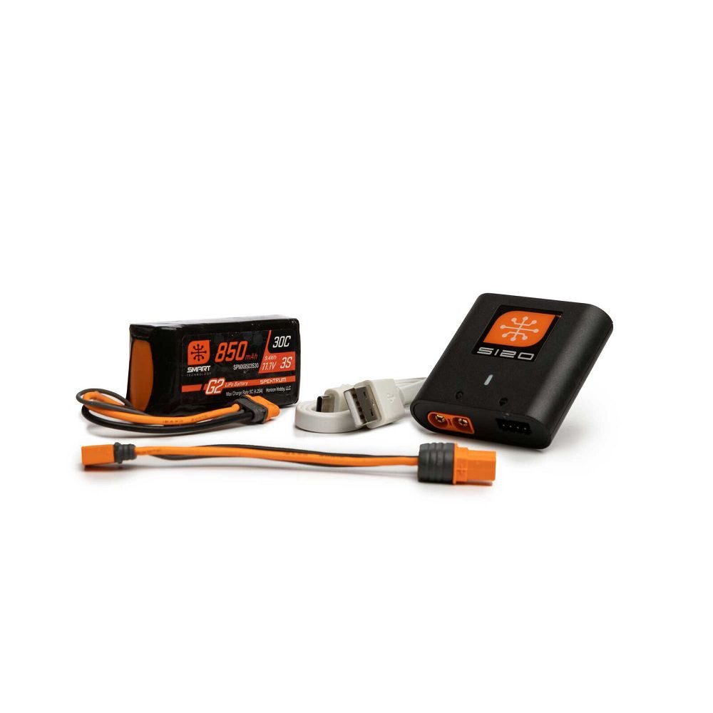 Spektrum Spektrum Smart G2 Air Lipo Akku 11,1V 850mAh, Ladegerät S120 RC-Fernsteuerung