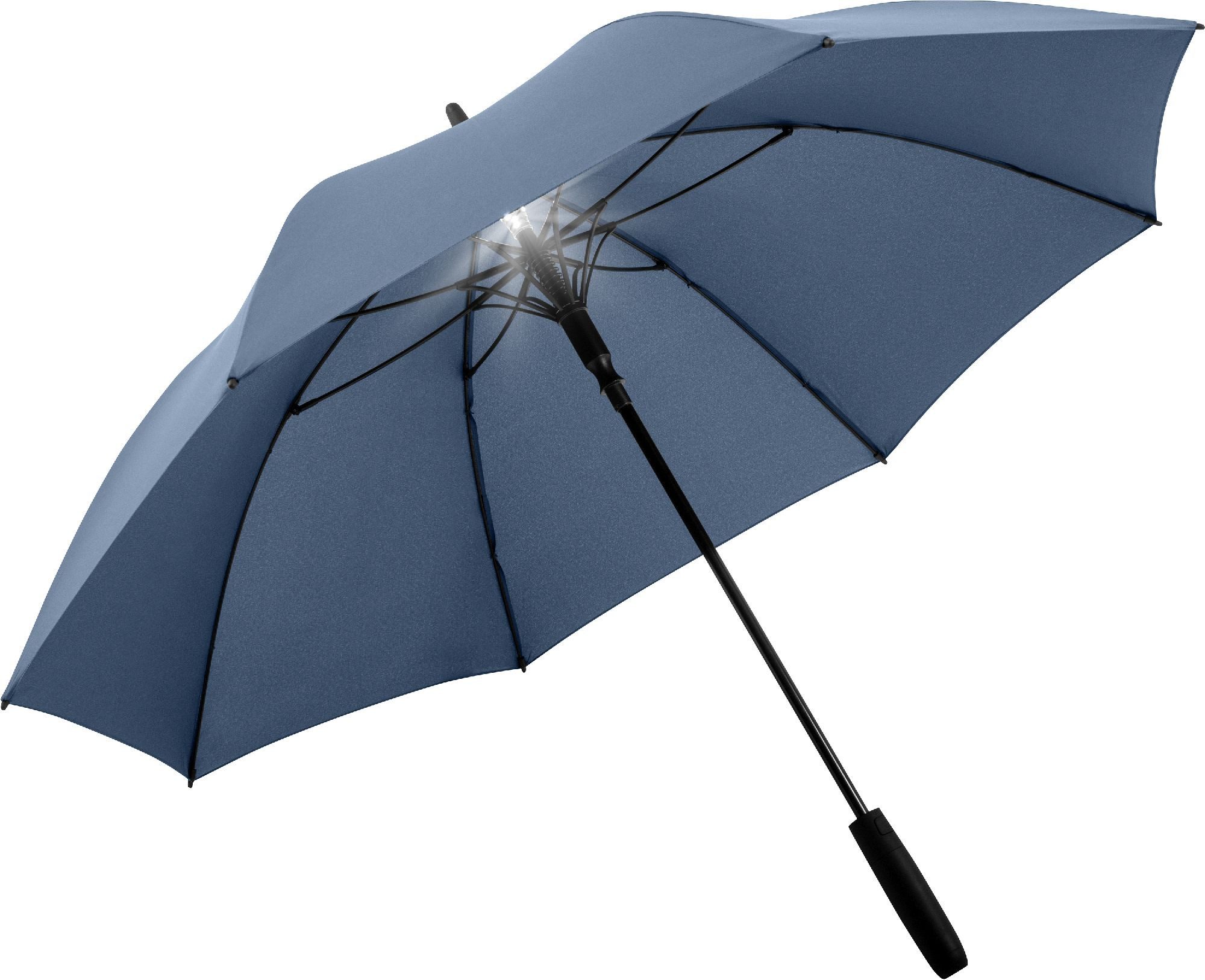 FARE Stockregenschirm, LED-Innenbeleuchtung, Auf-Automatik, Windproof-PLUS, Fiberglasschienen