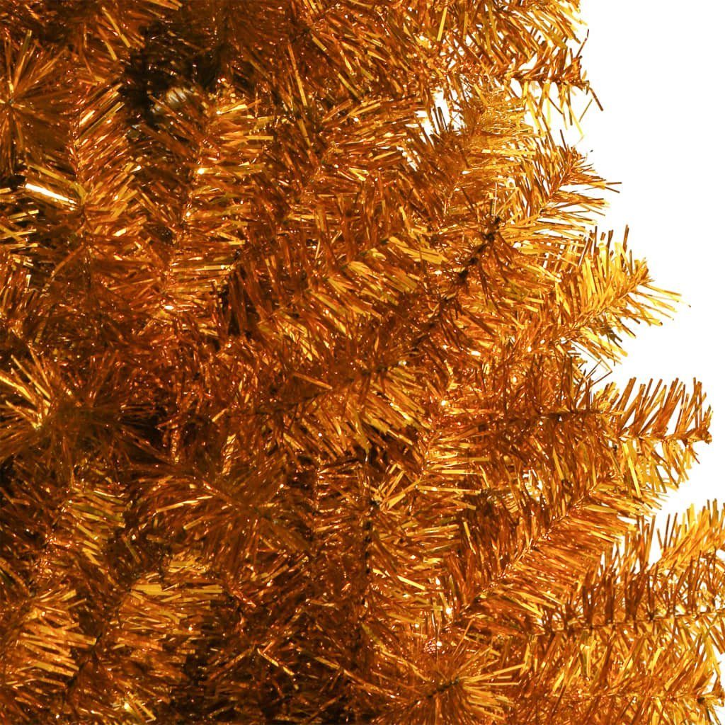 Künstlicher mit cm 150 Gold vidaXL Künstlicher Weihnachtsbaum Ständer PET Weihnachtsbaum