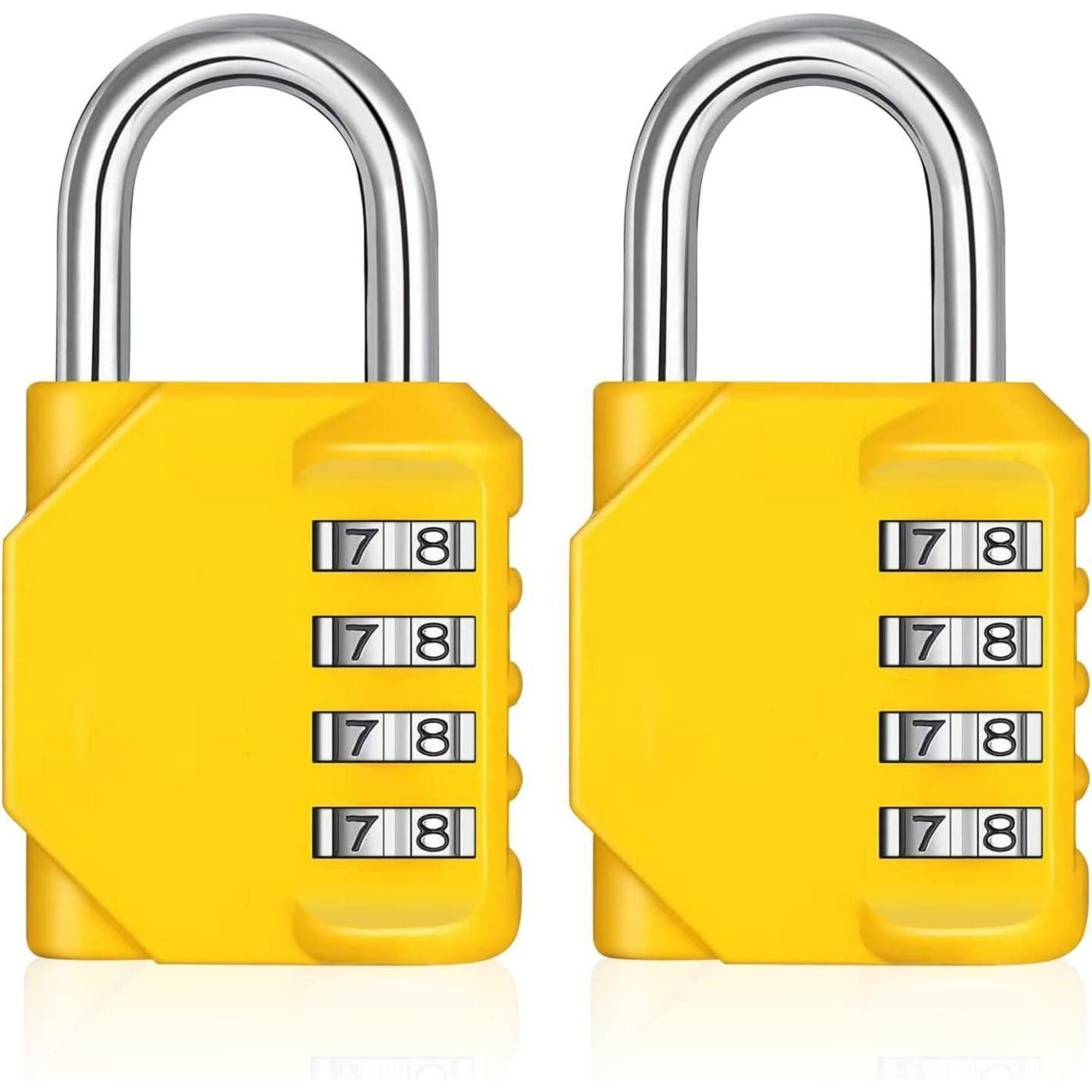 LuxusKollektion Vorhängeschloss Zahlenschloss Zinklegierung 4 Stellige, Wetterfest, Schwarz (2