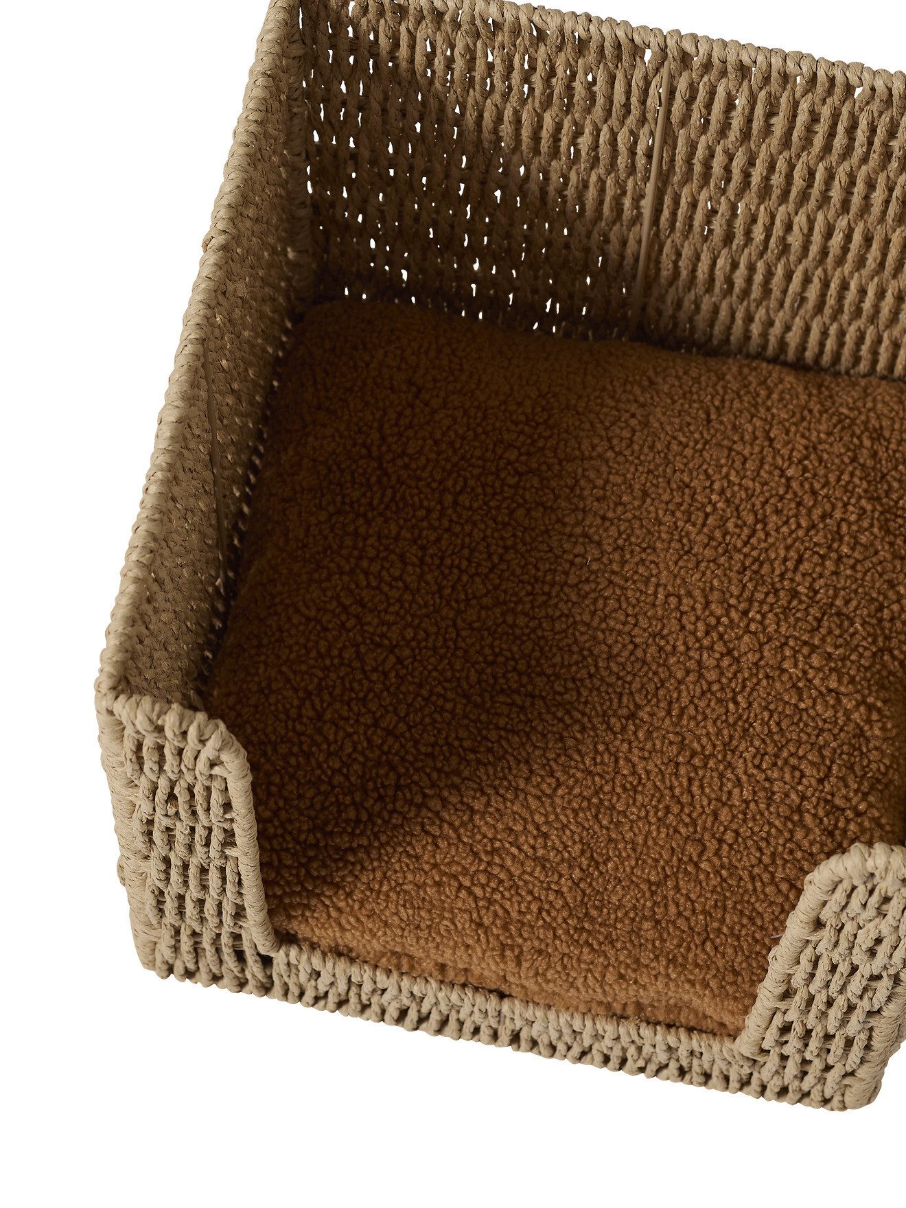 vertbaudet Tierkorb Katzenkorb aus Papierkordel FAMILY, faltbar, herausnehmbares Kissen