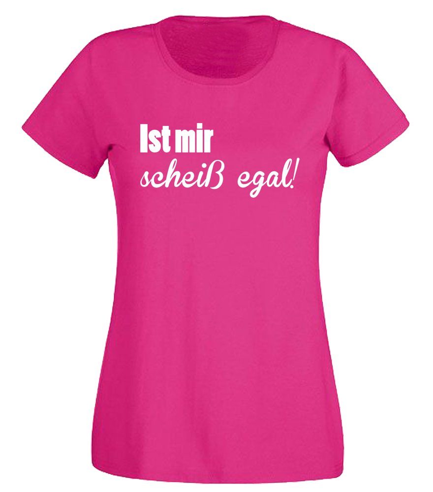 Ggraphics PrintShirt Damen TShirt Ist mir scheiß egal! mit