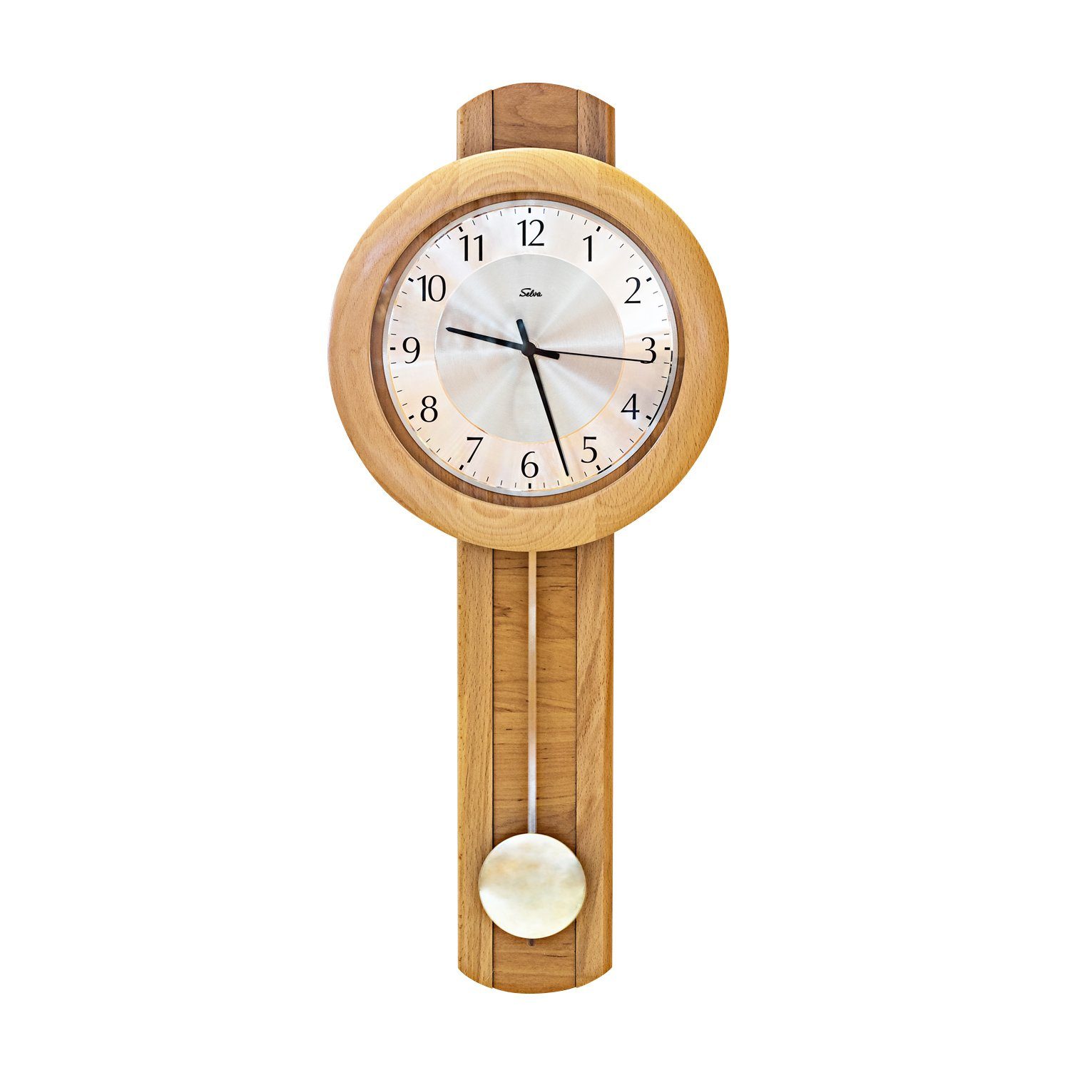 Wanduhr SELVA Funk-Pendelwanduhr Buche Gauting