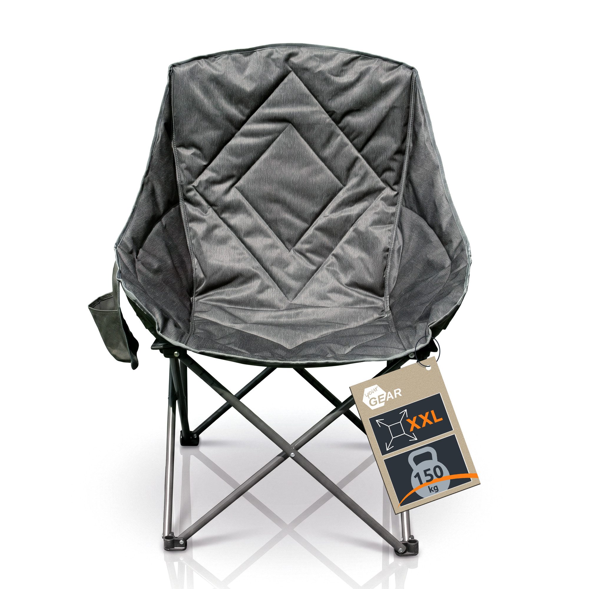 yourGEAR Campingstuhl your GEAR Campingstuhl Imola - gepolsterter Bucket Chair, extra breit