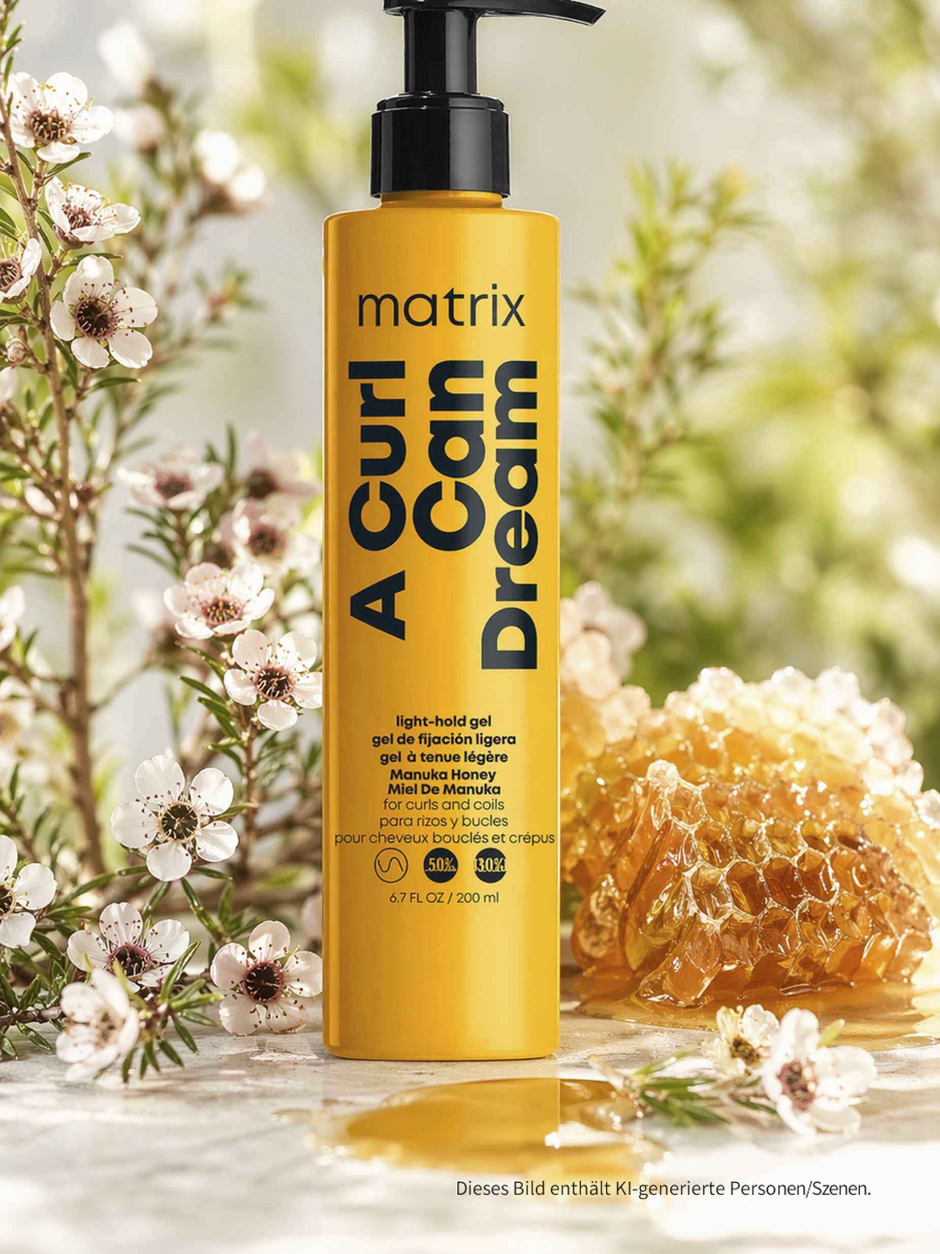 MATRIX Haarwachs Matrix A Curl Can Dream light hold Locken Styling Gel (250 ml), Packung, Leichtes Gel mit Honig, kein Verkleben, kein Rückstand