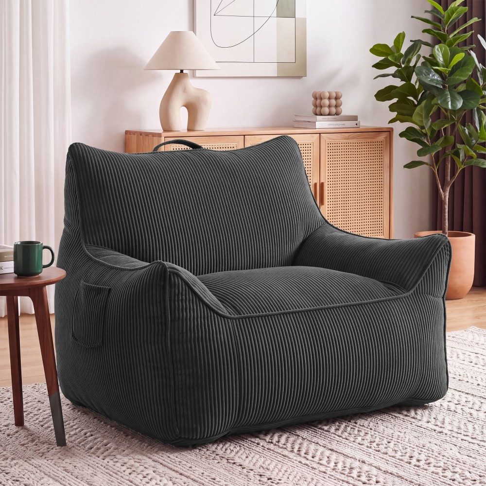 Vipbear Sitzsack Einzelsofa für Wohnzimmer, Relaxsessel mit Aufbewahrungstasche (1 St), Mehrfarbige,ohne Montage, 90x86x76cm für Wohnzimmer & Schlafzimmer
