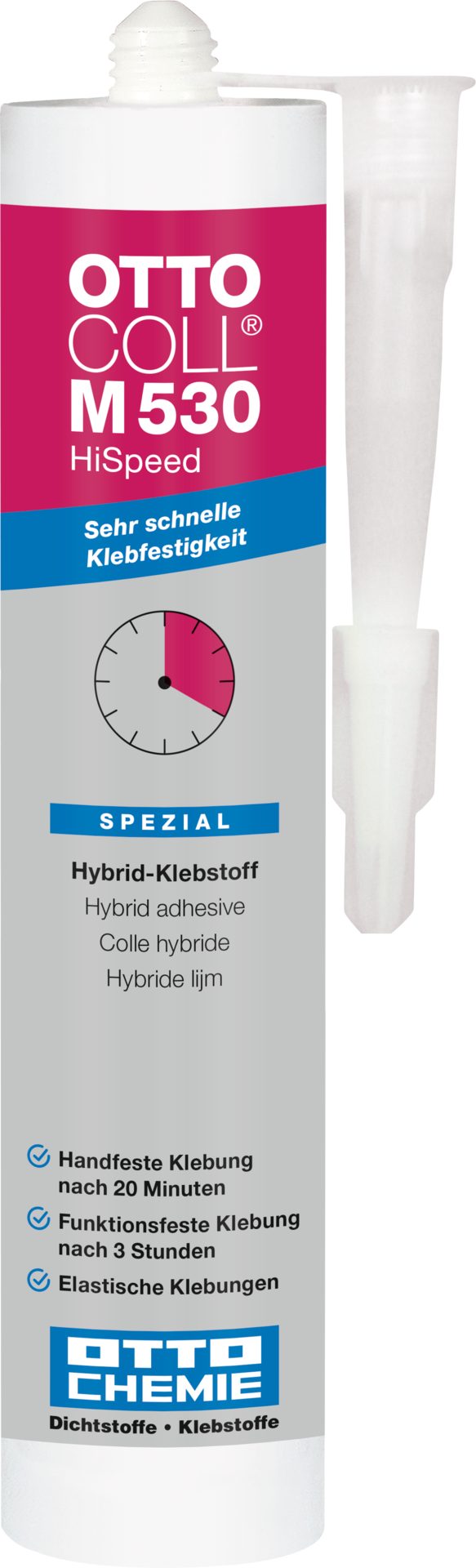 OTTO dichten und kleben Klebstoff Ottocoll M530 1K-Hybrid-Polymer HiSpeed Klebstoff Kartusche 310ml weiß, (1-tlg), Holz, Holzwerkstoff, Kunststoff, Metall, mineralisch Untergründe