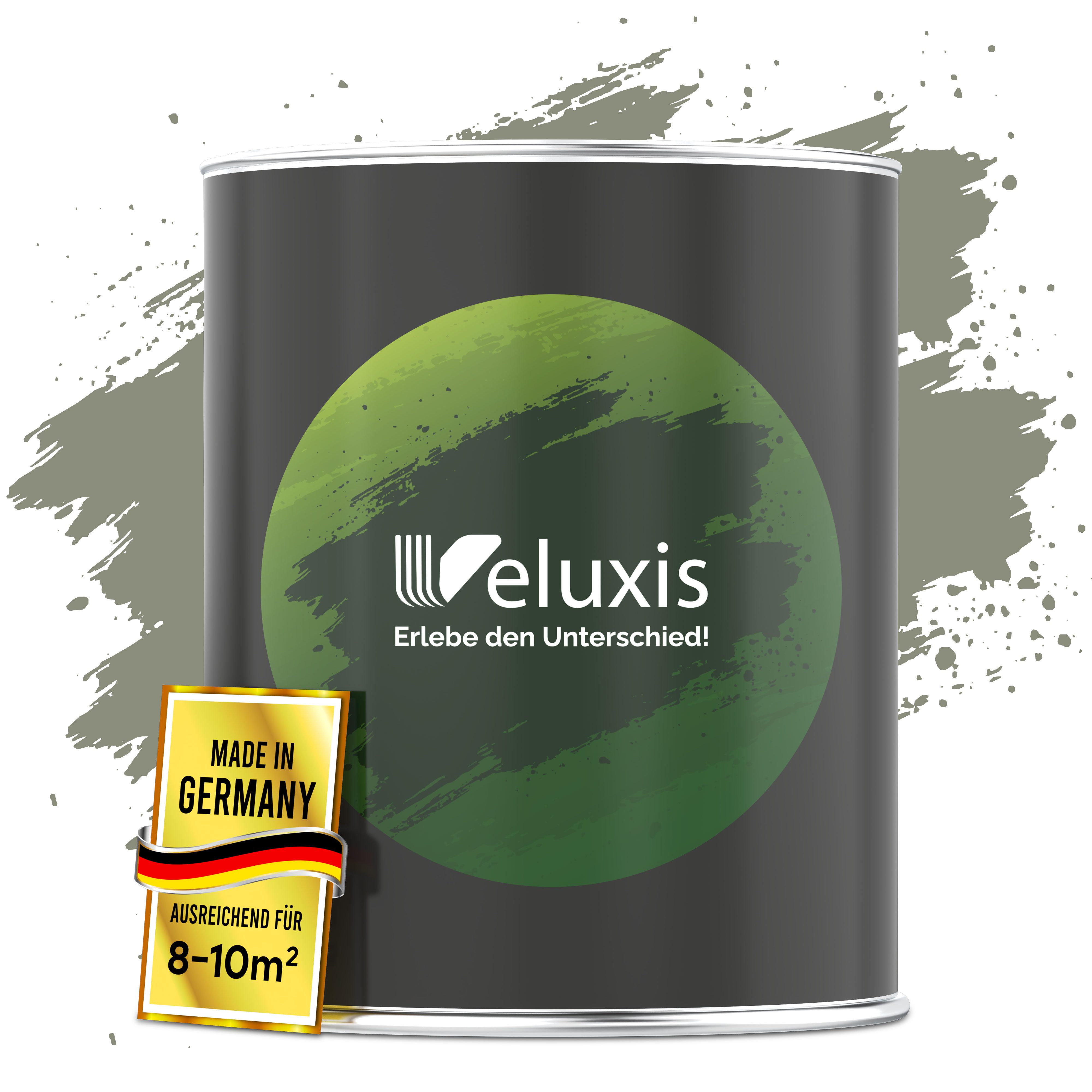 Veluxis Wandfarbe Veluxis® Edle Wandfarbe, für den Innenraum - Deckkraft-Klasse 1, Streifenfrei & tropfarm