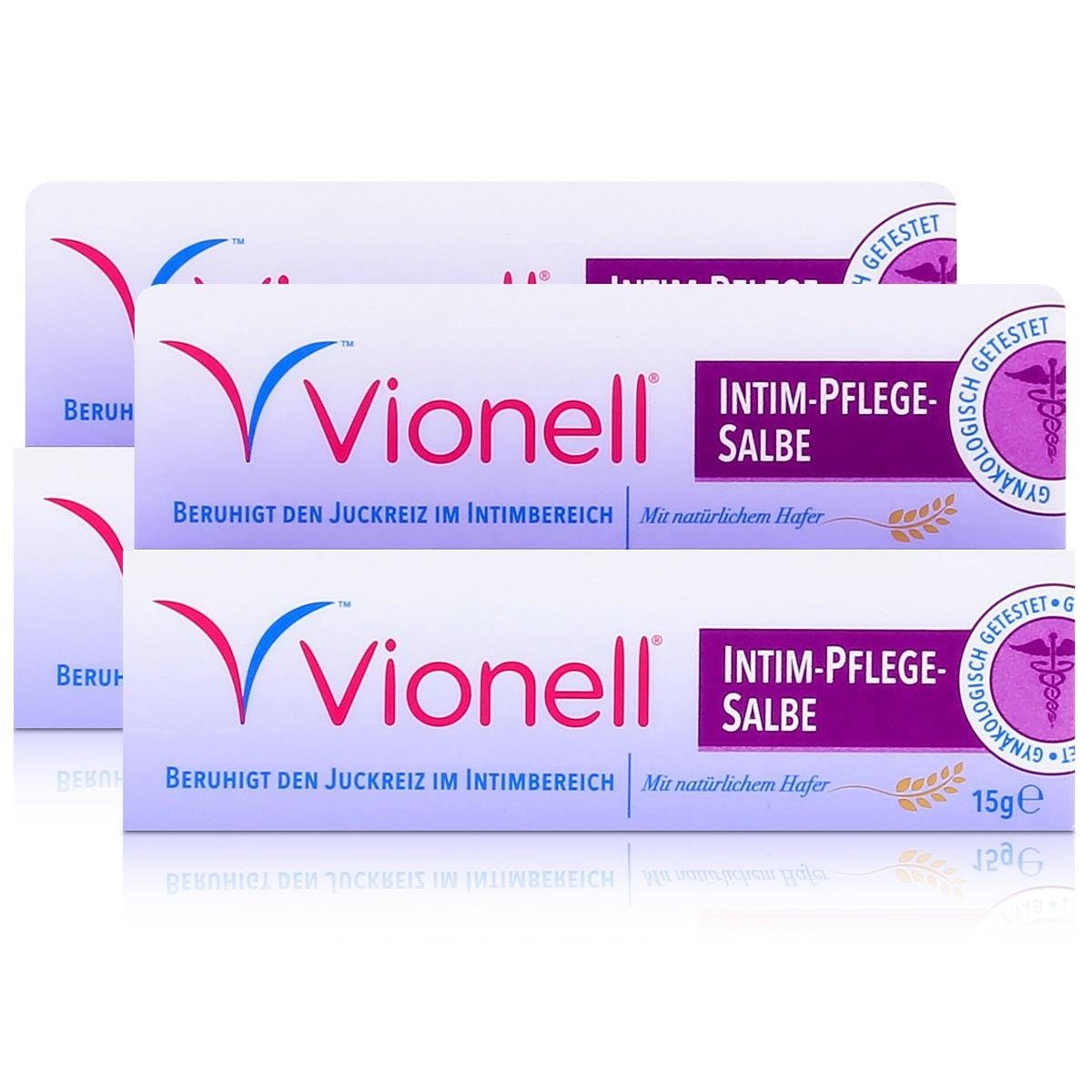 Vionell Deo-Stift Vionell Intim-Pflege-Salbe 15g - Beruhigt Juckreiz (2er Pack)