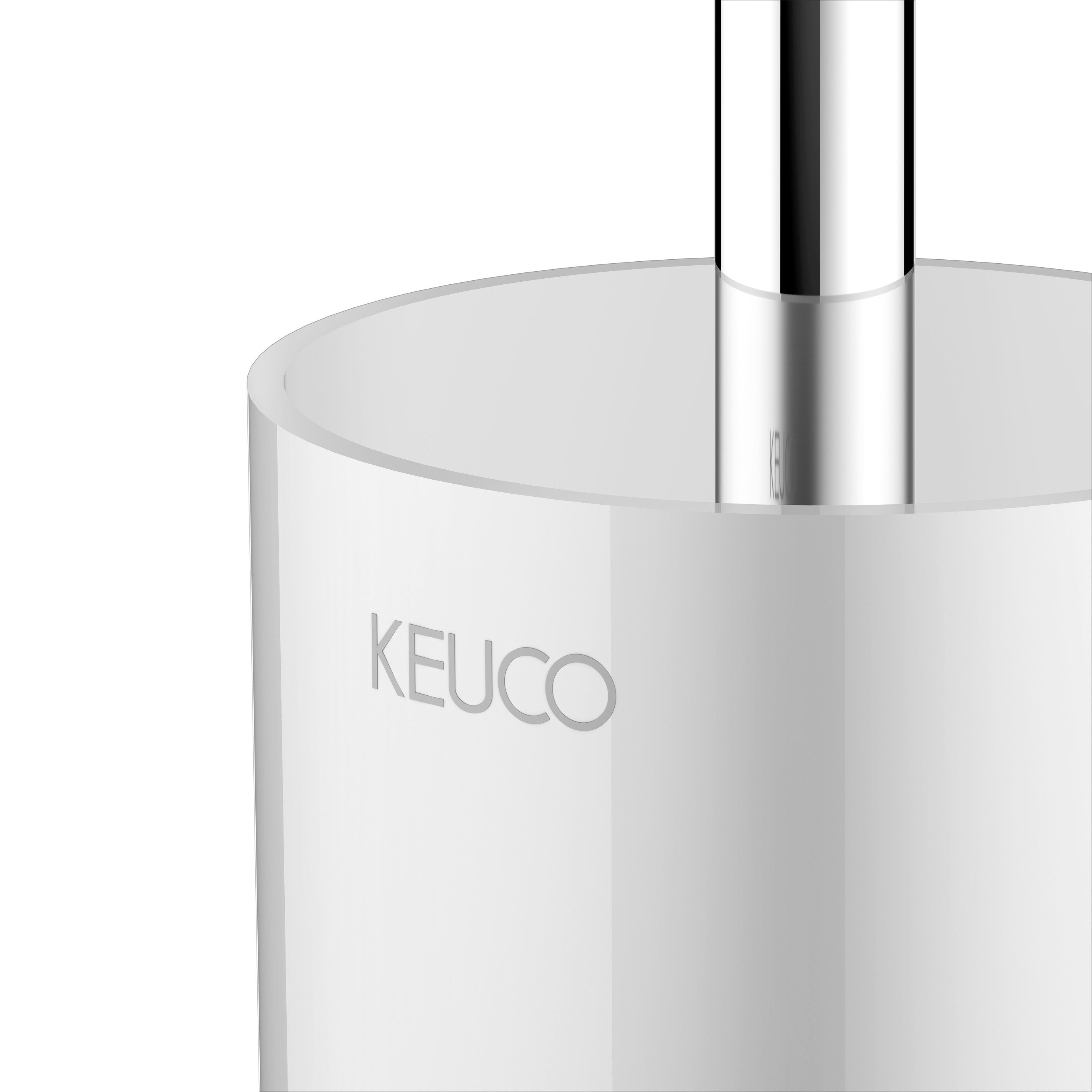 Keuco WC-Garnitur Edition 11 Ersatzglas, für Edition 11 Bürstengarnituren, Kristallglas, weiß mattiert