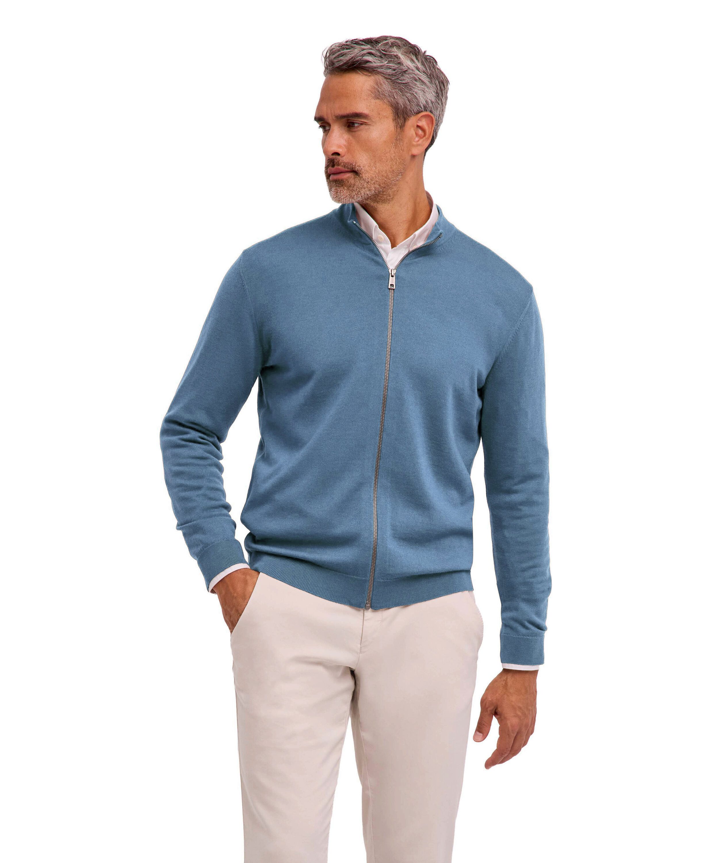 FALKE Strickjacke FALKE Pure Merino Wool Herren aus Merinowolle (1-tlg) aus Merinowolle