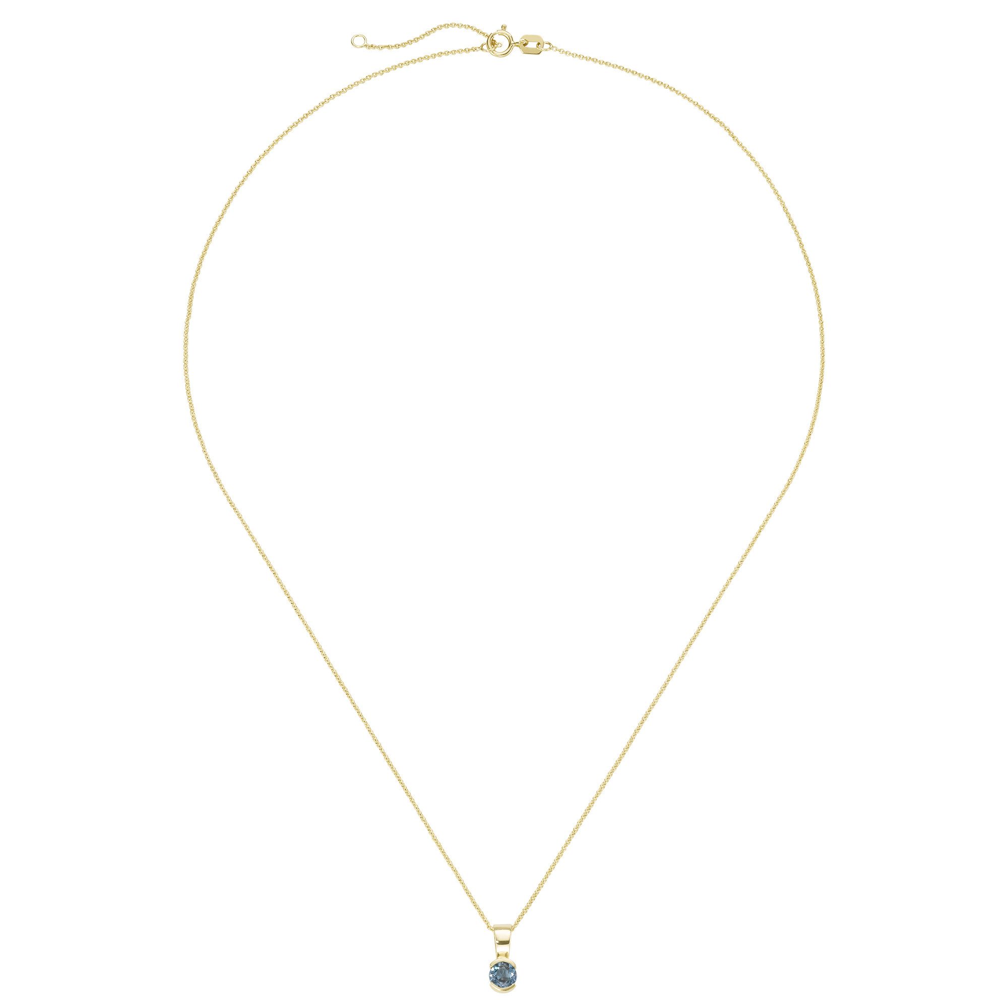 Luigi Merano Goldkette Anhänger mit Blautopas günstig online kaufen